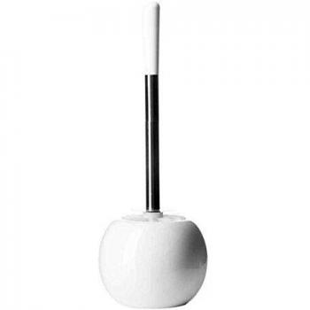 Dcasa - Escobilla de baño minimalista blanca de cerámica para cuarto de baño Fantasy