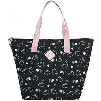 Pusheen Celebrity Bolsa de Tela y Playa, 52 cm, 34.5 Liters, Negro
