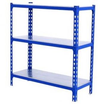 Estantería Metálica Simonclick Superplus 3 Baldas 1000x1100x500 mm, Capacidad 200 kg, Color Azul/Galva