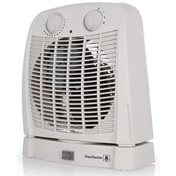 Calefactor Oscilante 2000W Orbegozo con Temperatura Ajustable, Apto para Baño IP21 y Modo Ventilador