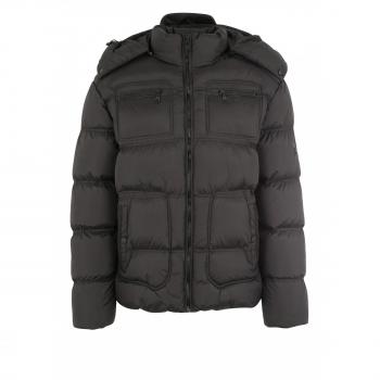 Punch Kellan Hooded Puffer Jacket - Black XL for Men