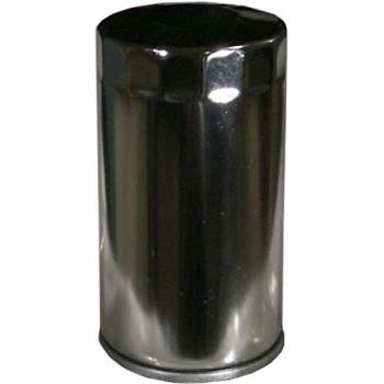 Filtro de aceite Hiflofiltro HF173C para Harley Davidson 1340 FXD Dyna Super Glide 1996-1998, cromado, dimensiones Ø 76x141 mm