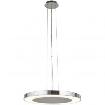 Plafonnier LED intégré Lexi - Lámpara de techo de vidrio y metal en color cromo, blanco, con 1 bombilla