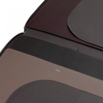 Dudu - Portadocumentos grande de piel para A4 porta iPad de piel, carpeta de archivos de cuero, titular de oficina, titular de tableta iPad, multi-color, con cierre zip