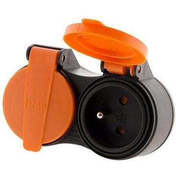 Multiplicador de enchufes exterior impermeable IP44 2P+T con gancho - Zenitech