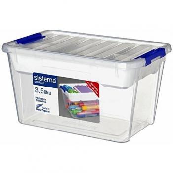 Sistema Storage Contenedor, Polipropileno, con Bandeja, Plástico, Transparente, 3.5 litros
