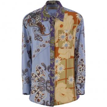 Weekend Max Mara Women's Alcazar - Regular Fit Silk Shirt in Light Blue, Size 40