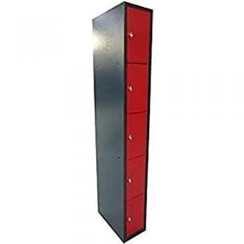 Taquilla de Acero METALWORKS DEKLK4 - 5 Compartimentos, Cerradura para Candado, Capacidad de 50 kgs