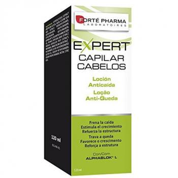 Forté Pharma Expert Loción Anticaída 120 ML - Loción capilar anticaída, formulación especializada para fortalecer el cabello, frenar la caída y estimular su crecimiento, contiene ingredientes activos que nutren el cuero cabelludo,