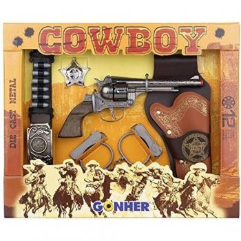 Gonher-Cowboy PlaySet 12 Tiros, Multicolor, sin Talla
