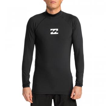Camiseta de surf Billabong Waves All Day para hombre, manga larga, color negro, talla S