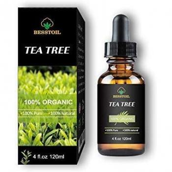 Aceite esencial de árbol de té 100% orgánico puro y sin diluir, uñas faciales, cabello y difusor, tratamiento para el acné