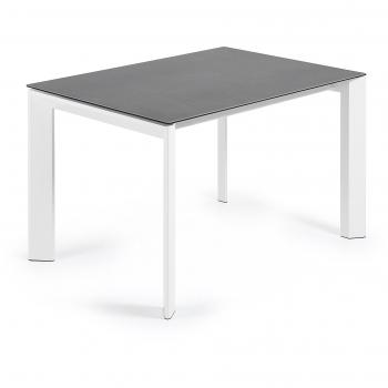 Kavehome mesa extensible axis 120180x80 blanco sobre vulcano