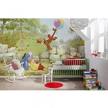 Komar Disney Winnie The Pooh Winnie Pooh Ballooning Papel Pintado Mural, Multicolor, 8 Piezas