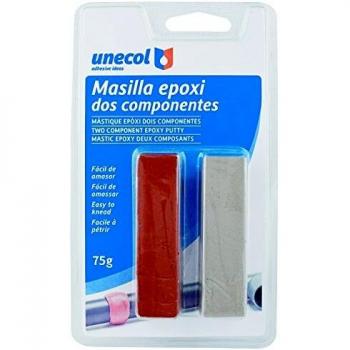 Unecol 8102 Masilla epoxi, 2 componentes, Gris, 75 g