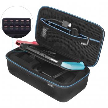 iAmer Funda para Nintendo Switch y Switch OLED ,Funda Protectora para la Consola Nintendo Switch,Cargador AC