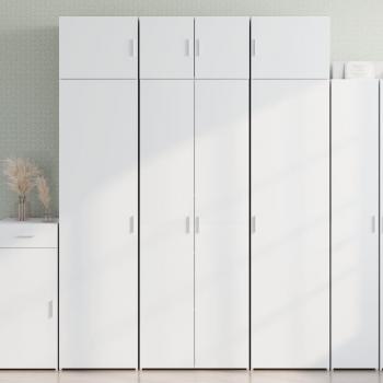 Armario de almacenamiento blanco de madera de ingeniería 70x42,5x225 cm en cartón
