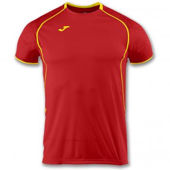 Joma Olimpia Camisetas, Hombre, Rojo Fluor/Amarillo, XL