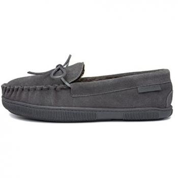 Grey Ace Suede Memory Foam Slippers for Men