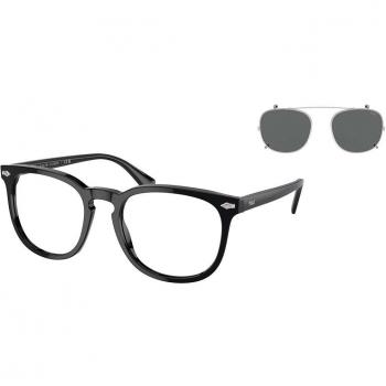 Polo Ralph Lauren PH4214 With Clip-On 500187 Men's Eyeglasses Black Size 54 - Blue Light Block Available (Frame Only, Free Lenses, HSA/FSA Insurance)