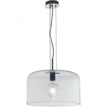 Lámpara colgante de techo Luce Ambiente e Design con domo de vidrio transparente, 40 cm, tipo E27