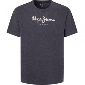 Camiseta de hombre Pepe Jeans Eggo N, manga corta, logo estampado, color gris (Graphite Grey), talla XXL
