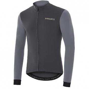 Maillot de ciclismo Spiuk Profit Ultralight manga larga gris claro y gris oscuro para hombre, talla M