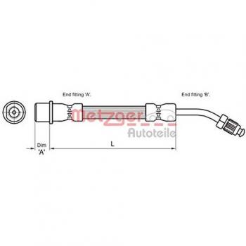 Metzger 4111109 Tubo flexible de frenos