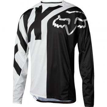 Fox Demo LS Preme Jersey, White/Black, tamaño S