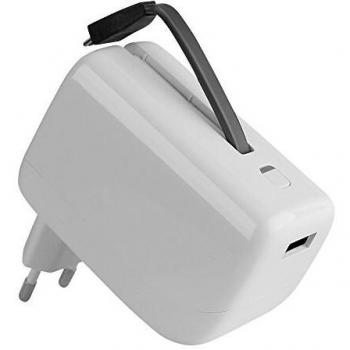 Batería Externa Universal FONTASTIC VIRTUE 5200mAh + Cargador USB 100-240V, microUSB