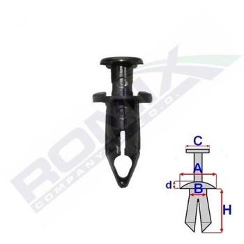 Perno de tapicería y grapa ROMIX C70170, tipo de producto: perno de tapicería, características: fabricado en acero, acabado galvanizado para resistencia a la corrosión, diseño de cabeza plana para un ajuste