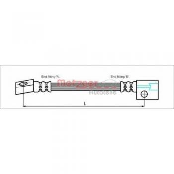 Metzger 4112811 Tubo flexible de frenos