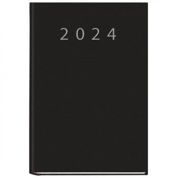 Agenda anual 2024 Praxis Negro 14,5x21cm día página tapa dura