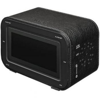 BigBen RR30 - Radio despertador, cuero negro