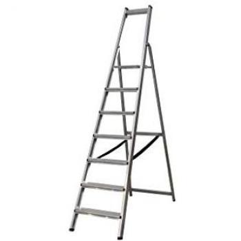Escalera de Aluminio Reforzada Soldada de 7 Peldaños con Ancho de Peldaño de 120 mm