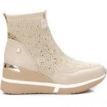 Botines Xti para mujer beige con cuña de 6cm