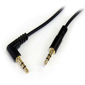 StarTech.com 1 feet Slim 3.5mm to Right Angle Stereo Audio Cable - M/M