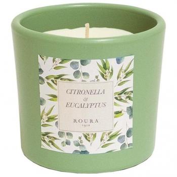 Vela Eucalipto y Citronela Natural Green 1ud 85x95mm 40 horas Roura