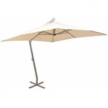 vidaXL Sombrilla Colgante Palo Aluminio 300x300 cm Arena Parasol Toldo Jardín