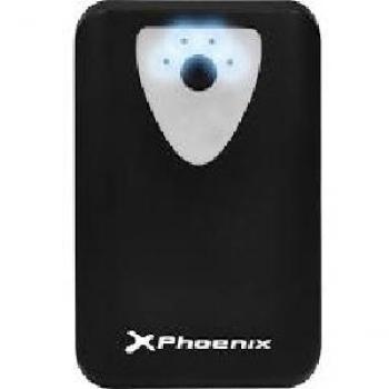 Phoenix Technologies PHPOWERBANK8000 - Batería externa portátil de 8000 mAh con cable Micro USB y linterna