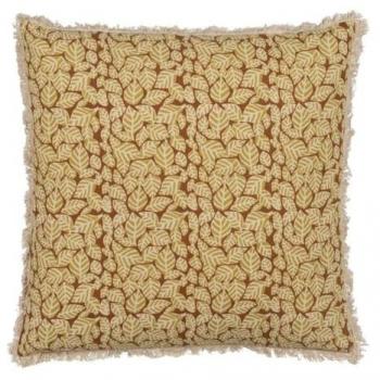 Cojín de Algodón Marrón y Beige 50 x 50 cm