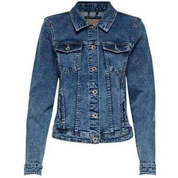 ONLY Women's Classic Denim Jacket in Mid Blue