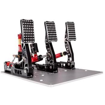 Pedalera Hidráulica Simagic P2000 - 3 Pedales con Carga de 100 kg, Edición Crimson