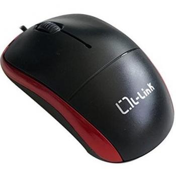 Ratón Óptico USB L-Link LL-2080-R en Color Negro/Rojo