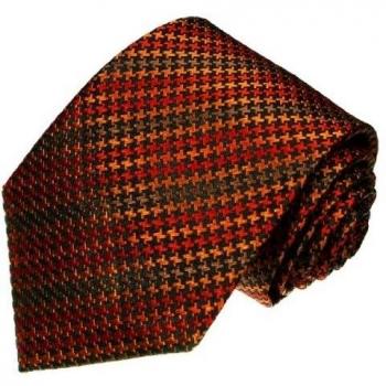 Lorenzo Cana - Corbata - Cuadrados - para hombre naranja marrón