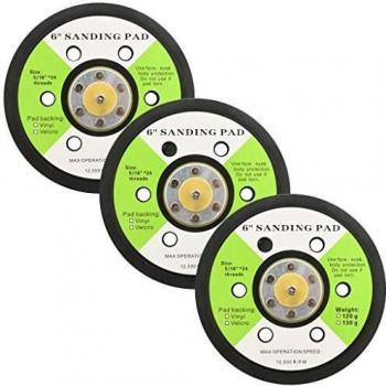 vidaXL 3x Almohadillas Lija Disco Abrasivo 6 Orificios 15 cm Lijadora Circular