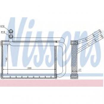 Intercambiador de Calor Nissens 77636 para Calefacción Interior