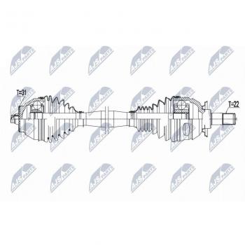 Árbol de transmisión NTY NPW-BM-184 Semiaste Antriebswelle