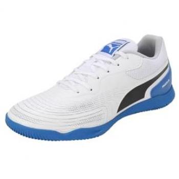 Zapatillas de fútbol sala Puma Truco III Blanco y Azul, diseño moderno, suela de goma para tracción en interiores, comodidad y soporte para el pie, ideal para jugadores de fútbol sala