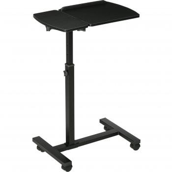 Mesa Auxiliar con Ruedas Ajustable - Negro